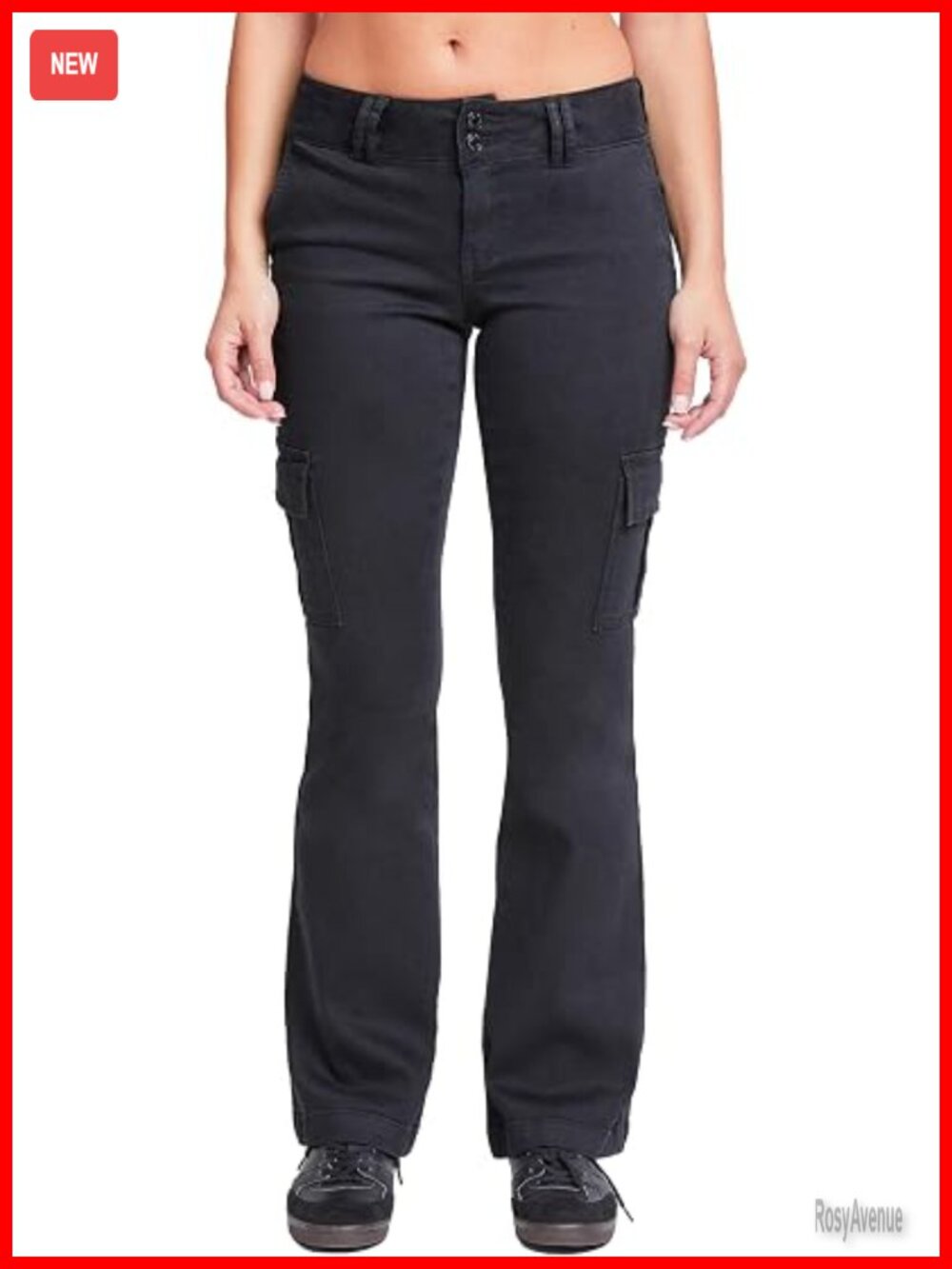 Low Rise Cargo Flare Jean with Utility Pockets